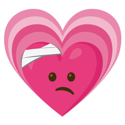 growing heart and face with head-bandage