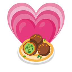 growing heart and falafel