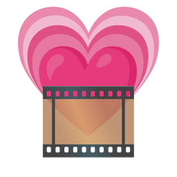 growing heart and film frames