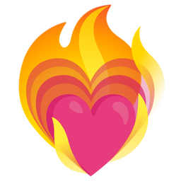 growing heart and fire