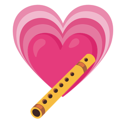 growing heart and flute