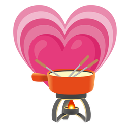 growing heart and fondue
