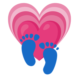 growing heart and footprints