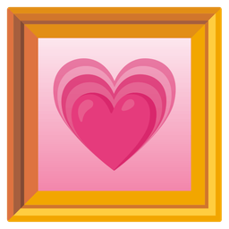 growing heart and framed picture