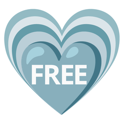 growing heart and FREE button