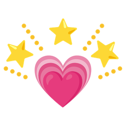 growing heart and glowing star