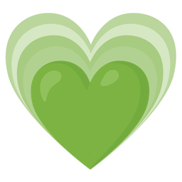 growing heart and green heart