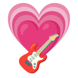growing heart and guitar
