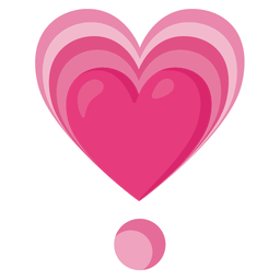 growing heart and heart exclamation