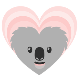 growing heart and koala