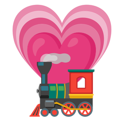 growing heart and locomotive
