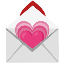 growing heart and love letter