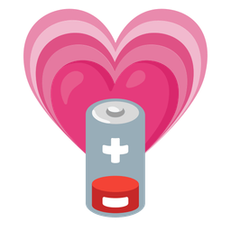 growing heart and low battery