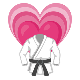 growing heart and martial arts uniform