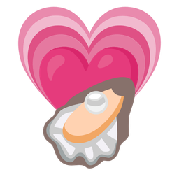 growing heart and oyster