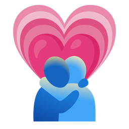 growing heart and people hugging