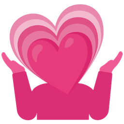 growing heart and person shrugging