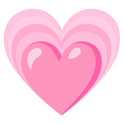 growing heart and pink heart