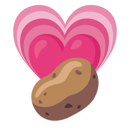 growing heart and potato