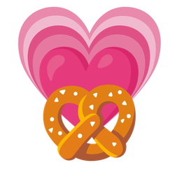 growing heart and pretzel
