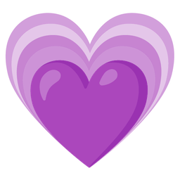 growing heart and purple heart