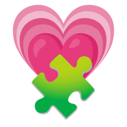 growing heart and puzzle piece