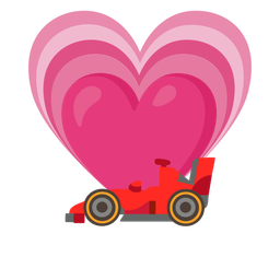 growing heart and racing car