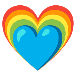 growing heart and rainbow