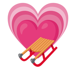 growing heart and sled