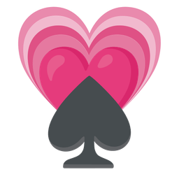 growing heart and spade suit