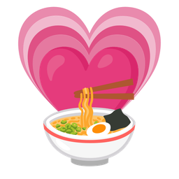 growing heart and steaming bowl