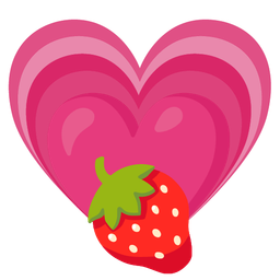 growing heart and strawberry