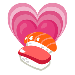growing heart and sushi
