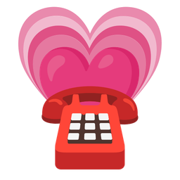 growing heart and telephone