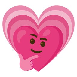 growing heart and thinking face