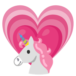 growing heart and unicorn