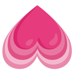 Growing heart and Upside-down face