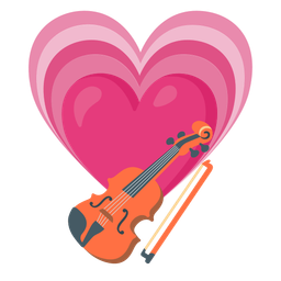 growing heart and violin