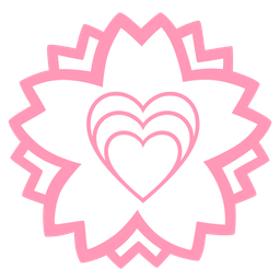 growing heart and white flower