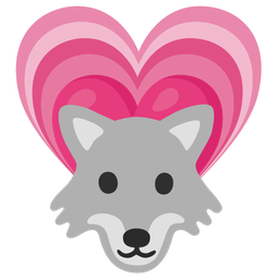 growing heart and wolf