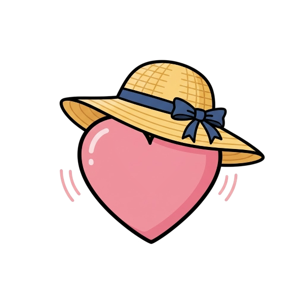 Growing heart and Woman’s hat