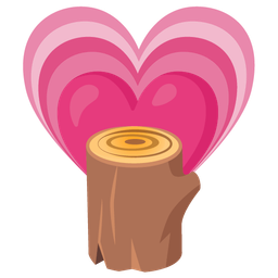 growing heart and wood