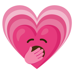 growing heart and yawning face