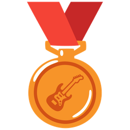 Guitar and 3rd place medal