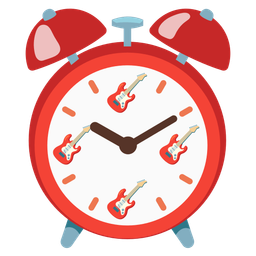 Guitar and Alarm clock