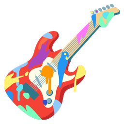 Guitar and Artist palette