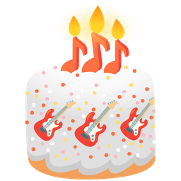 Guitar and Birthday cake