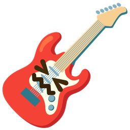 Guitar and Confounded face