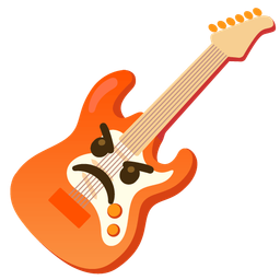Guitar and Enraged face