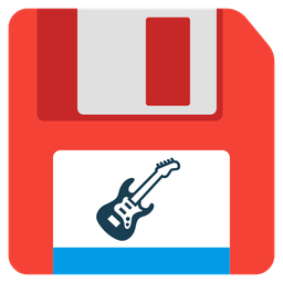 Guitar and Floppy disk